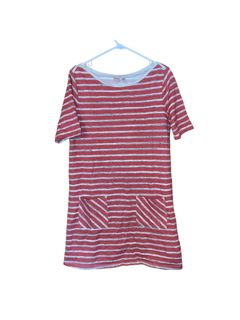 Canyon River Blues Womens Red & White Striped Short Sleeve Dress Size M